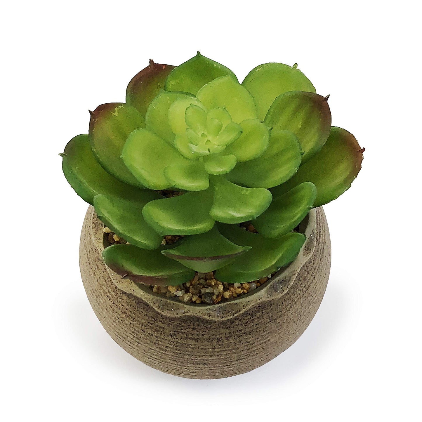 allgala Small Desktop Artificial Succulent Plant Indoor and Outdoor Indoor Fake Plants with Natural Clay Pot