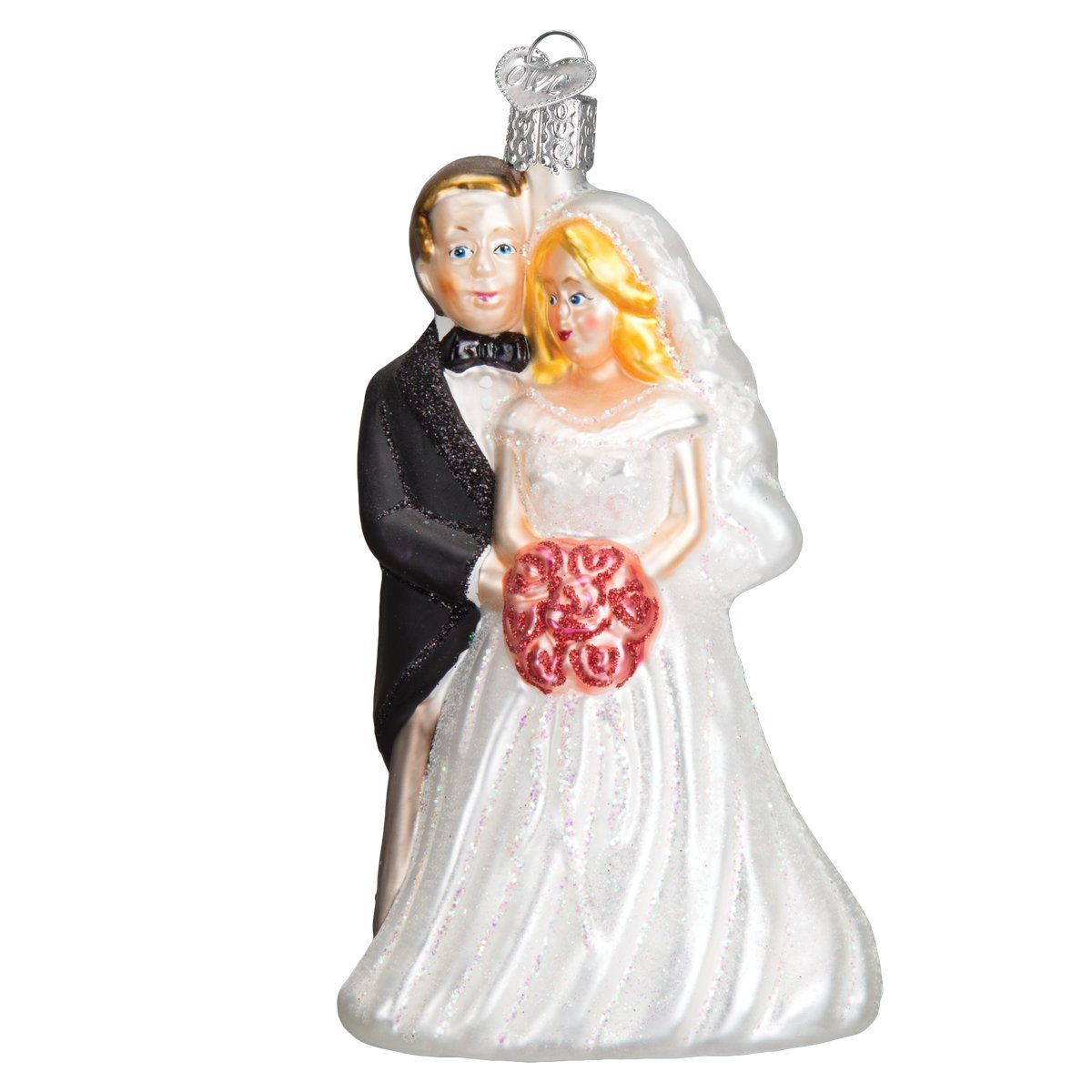 Old World Christmas Ornaments: Bride and Groom Gifts Glass Blown Ornaments for Christmas Tree