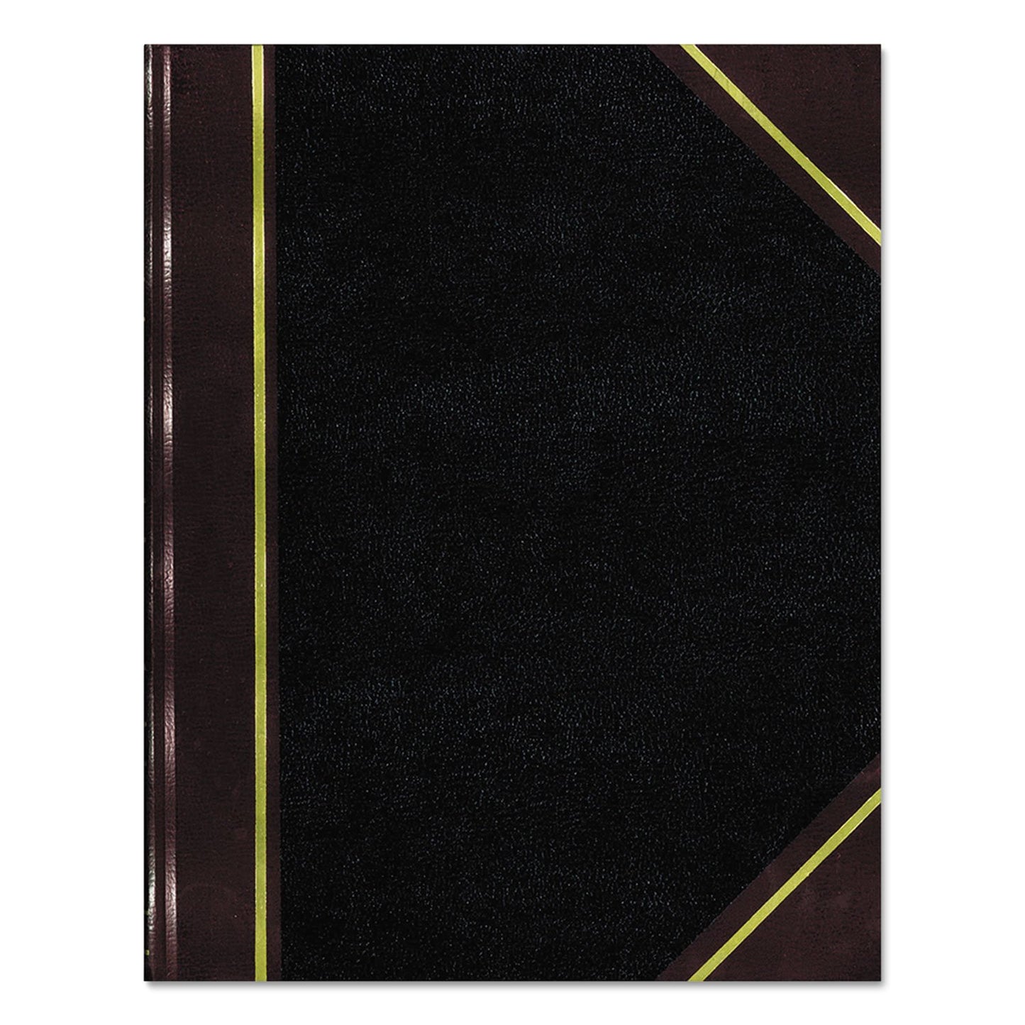 National 56231 Texthide Record Book Black/Burgundy 300 Green Pages 10 3/8 x 8 3/8