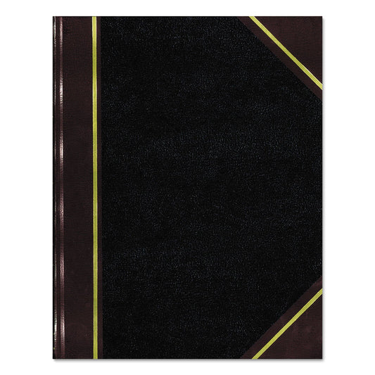 National 56231 Texthide Record Book Black/Burgundy 300 Green Pages 10 3/8 x 8 3/8