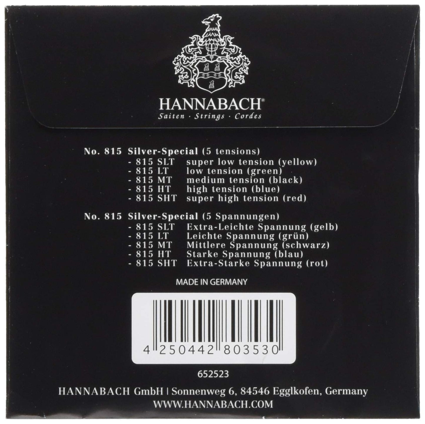 Hannabach strings for classical guitar Series 815