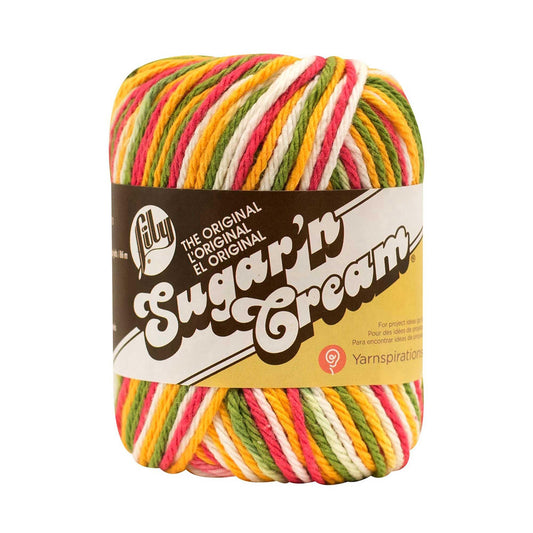 Lily Sugar 'n Cream 100% Cotton Limited Edition Yarn ~ 2-Pack (Mango Madness #2626)