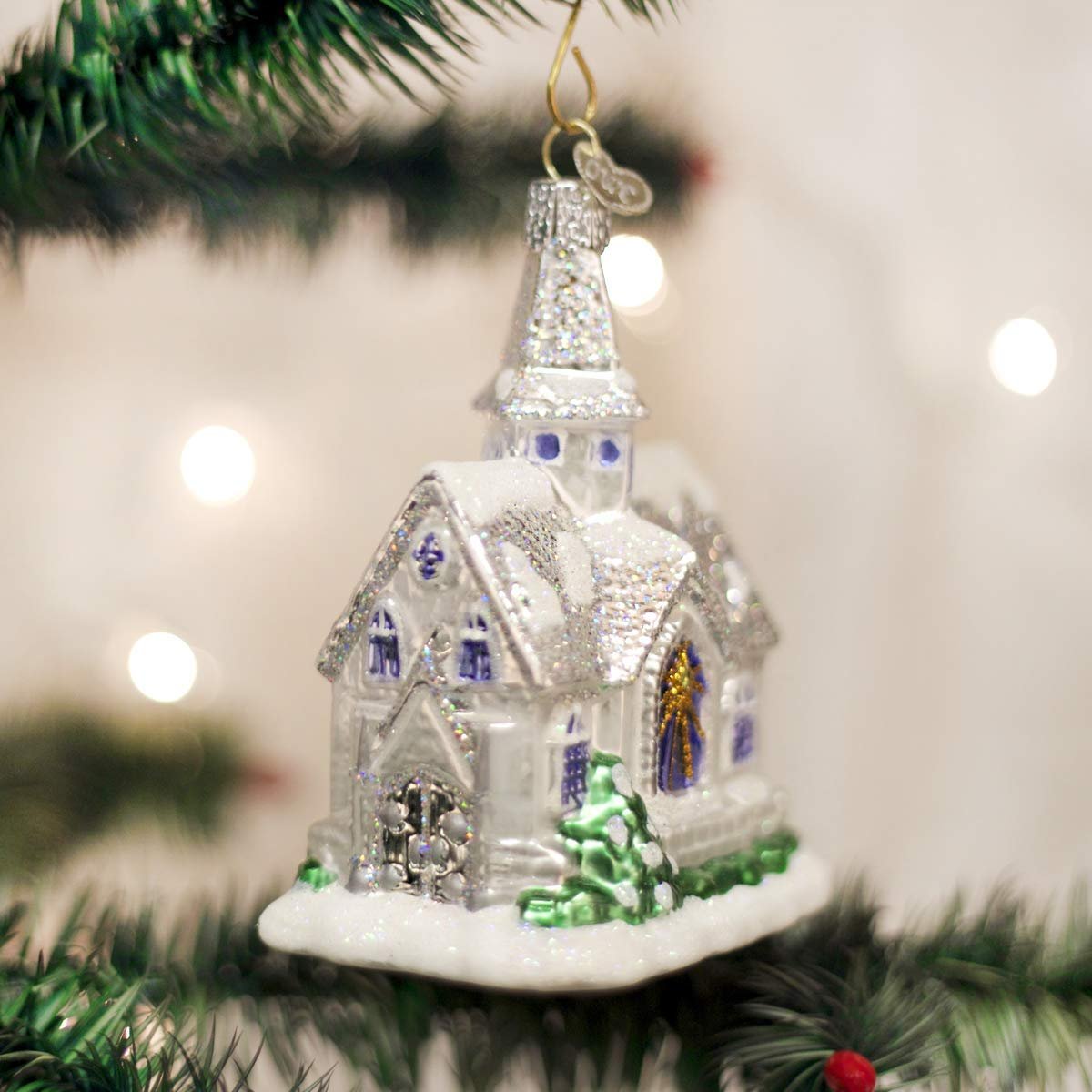 Old World Christmas Church Collection Glass Blown Ornaments Tree Christmas Chapel