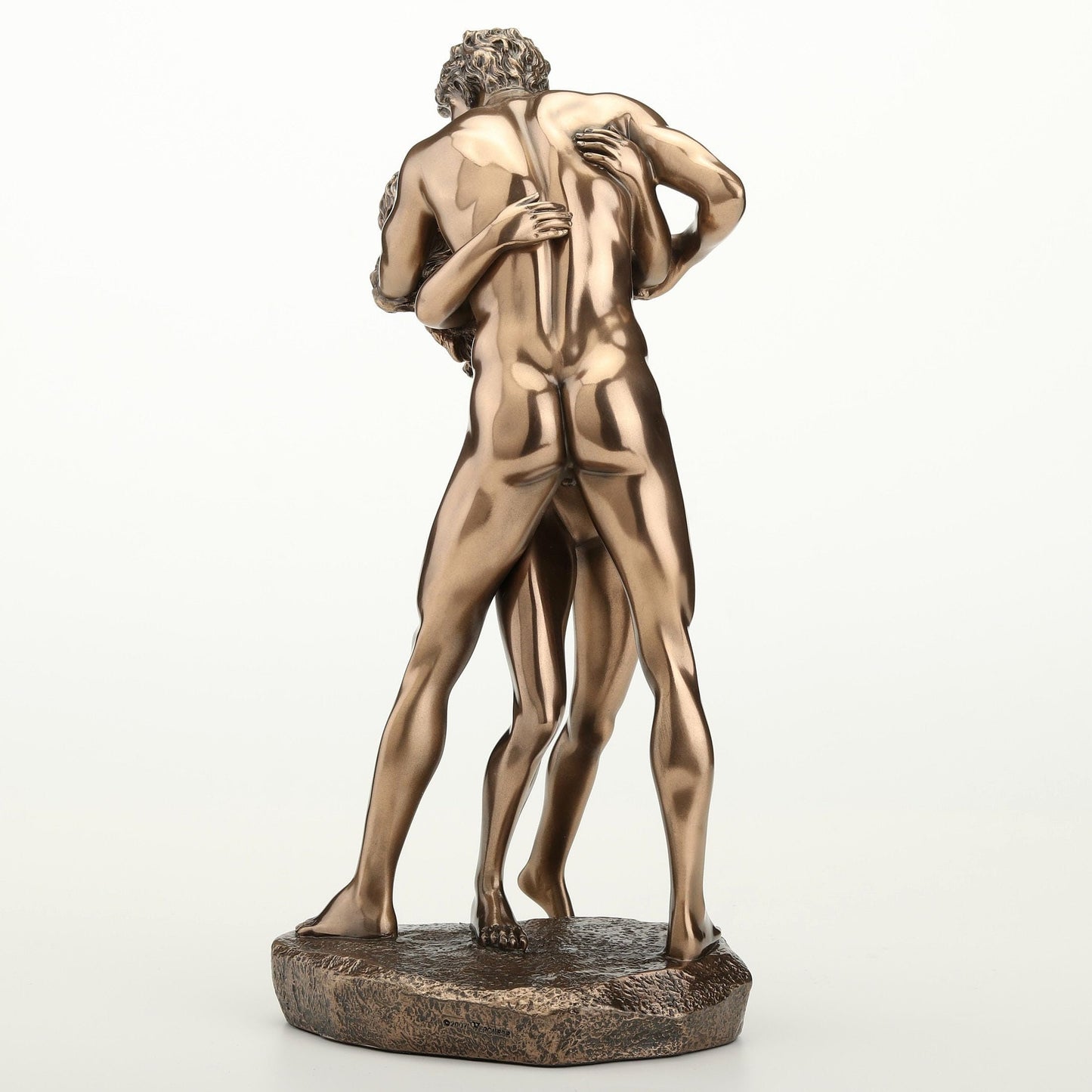 UNICORN STUDIO 11 3/8 Inch The Kiss Standing Lovers Cold Cast Resin Bronze Finish Sculpture