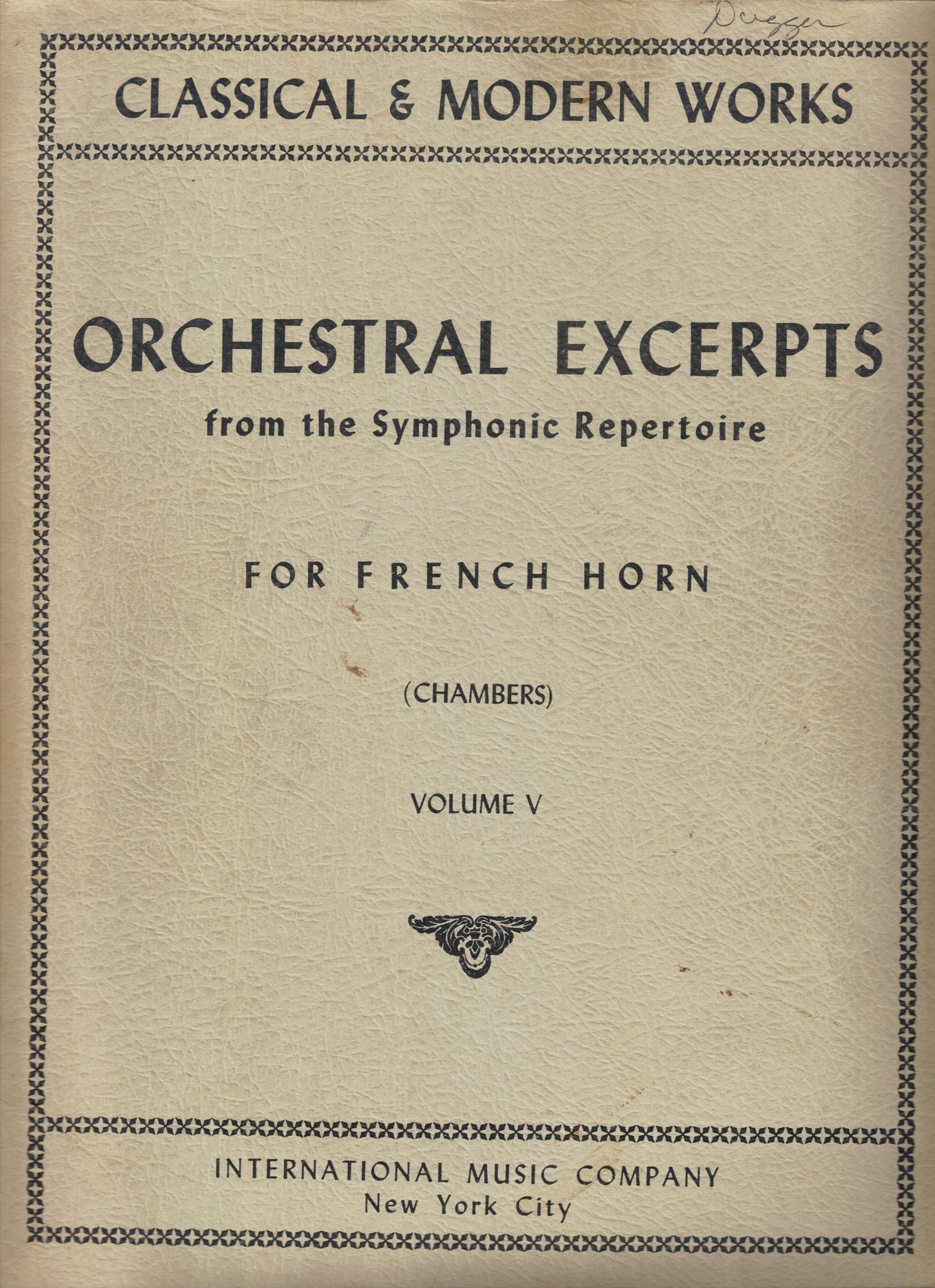 Orchestral Excerpts from the Symphonic Repertoire For French Horn Vol. V, No. 2479 (Classical & Modern Works)