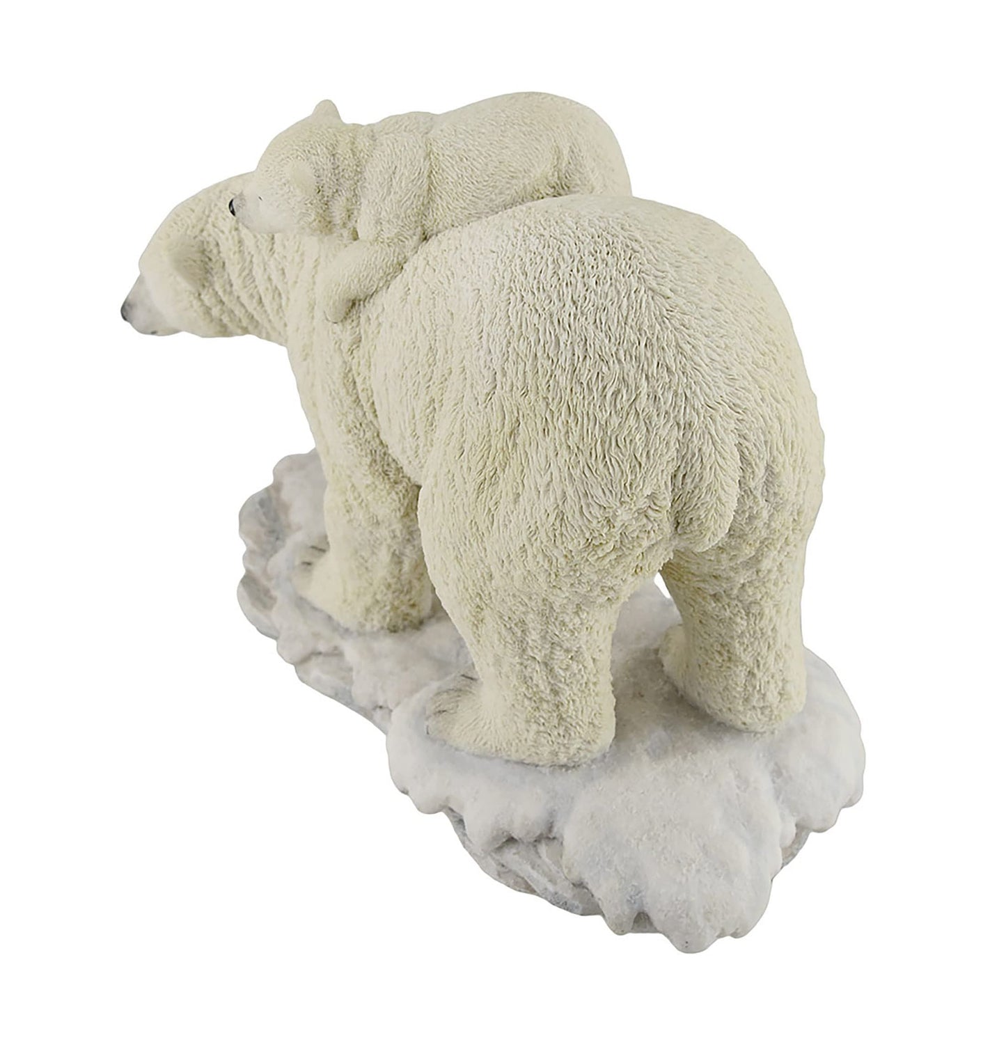 Things2Die4 Polar Bear Mother with Adorable Freeloading Cub Statue