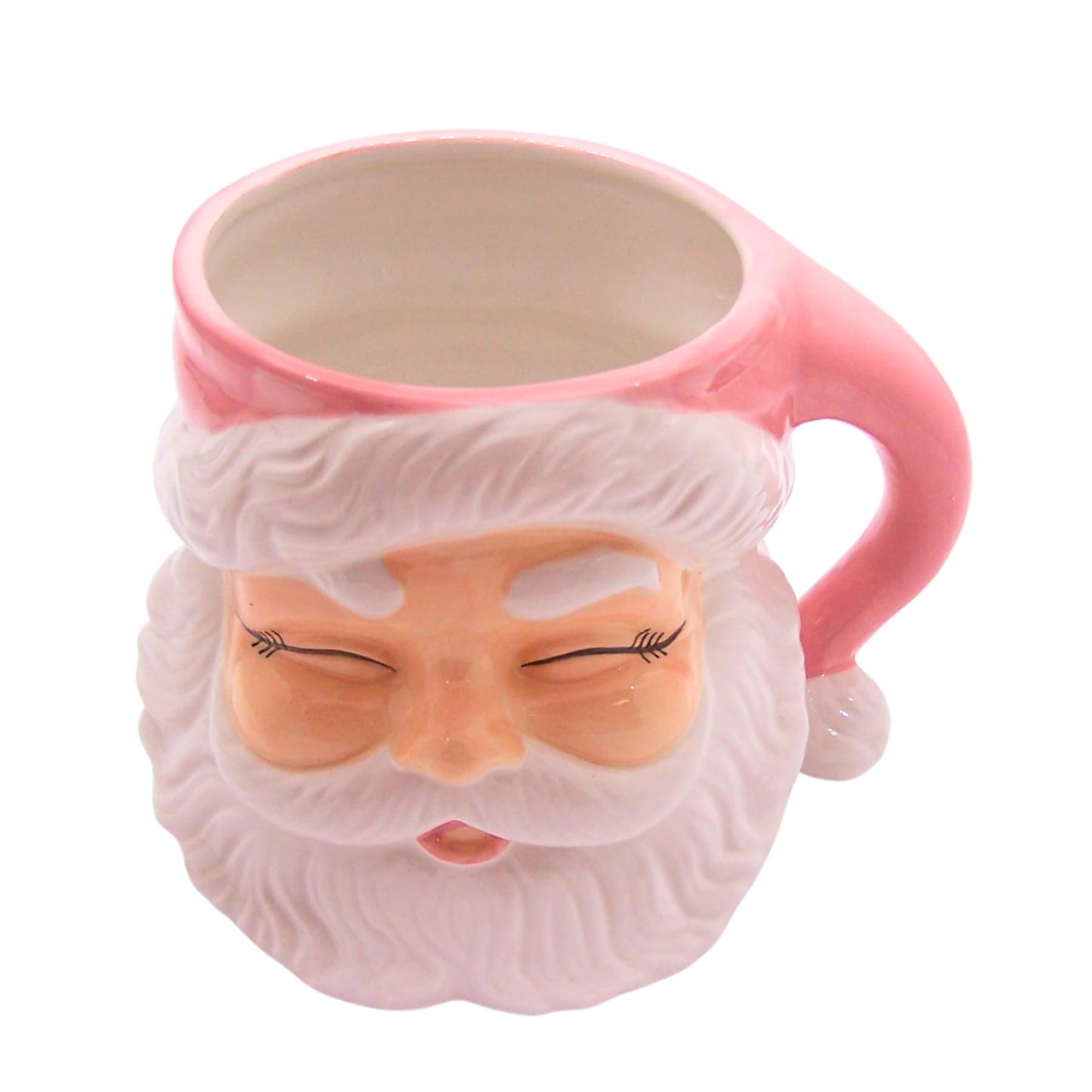 Raz Imports Jingle & Cocoa 7.5" Pink Santa Container