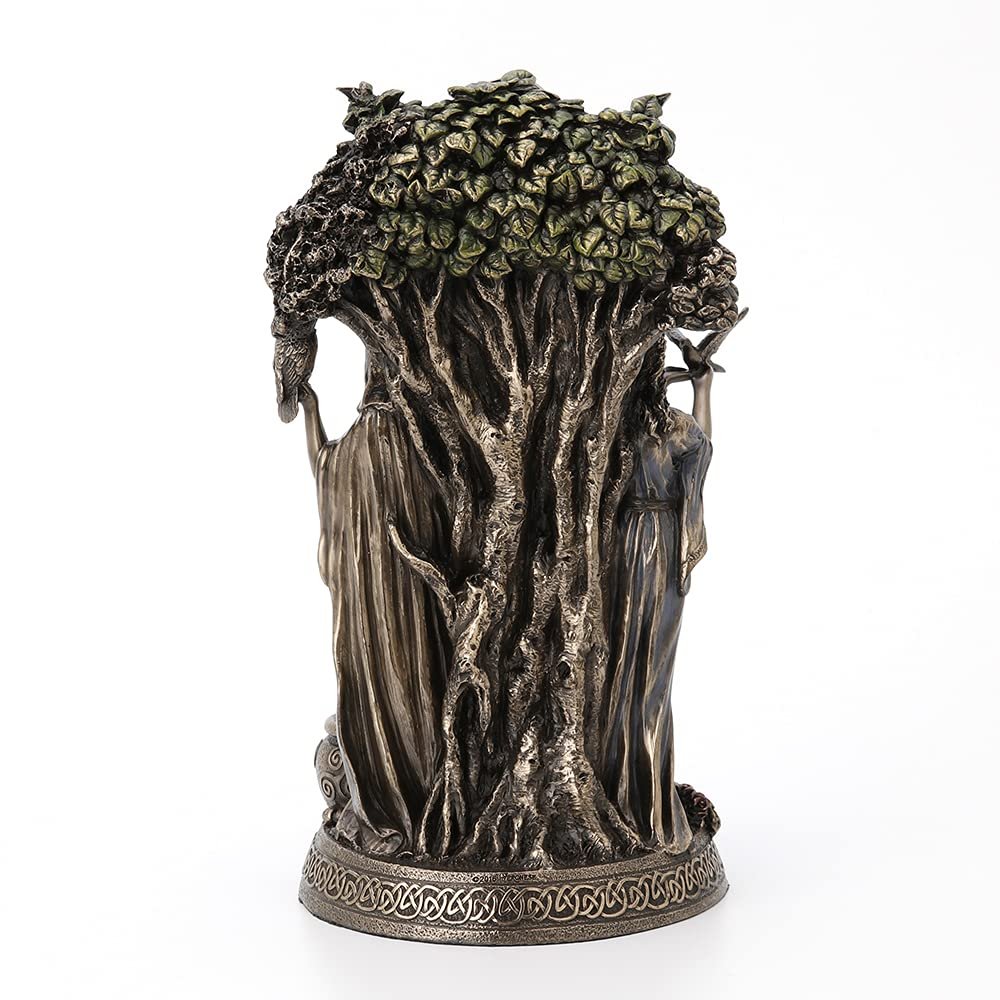 Veronese Resin Statues Danu Irish Triple Goddess of The Tuatha De Danann Statue 6 X 10.5 X 5 Inches