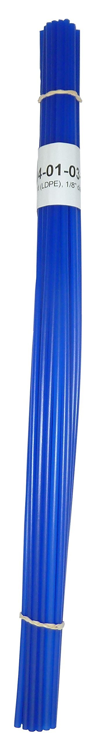 Polyvance Blue Low Desnity Polyethylene (LDPE) Plastic Welding Rods, 1/8" Diameter, 30 Ft. for Canoes, Kayaks, Water Tanks