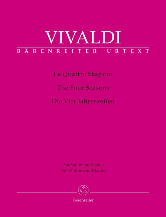 Vivaldi, Antonio - Four Seasons ( Complete ) For Violin and Piano. URTEXT. Barenreiter