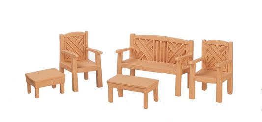 Melody Jane Dollhouse Garden Patio Furniture Set Suite 1:24 Half Inch Scale