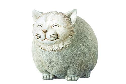 Roman 7.25" Cat Bluetooth Outdoor Speaker – Pudgy Pals Garden Decor, Wireless Speaker for Patio, Yard, and Garden – Cute Cat Design, Water-Resistant