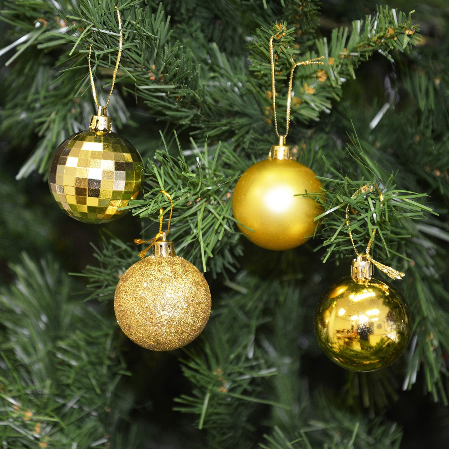 allgala 36 PK 2 Inch (5CM) Christmas Ornament Balls for Xmas Tree-4 Style-