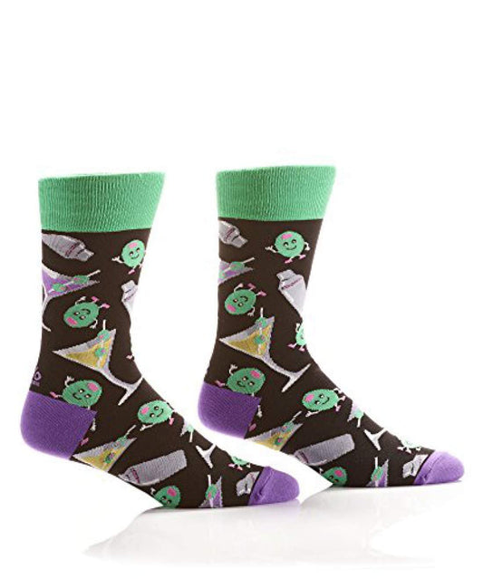 Yo Sox Men's Crew Socks - Martini