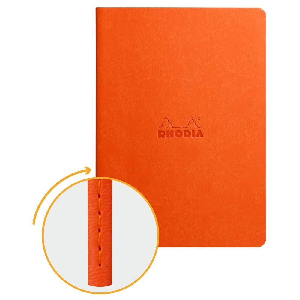 Rhodia Sewn Spine Notebook, A5, Dot - Chocolate