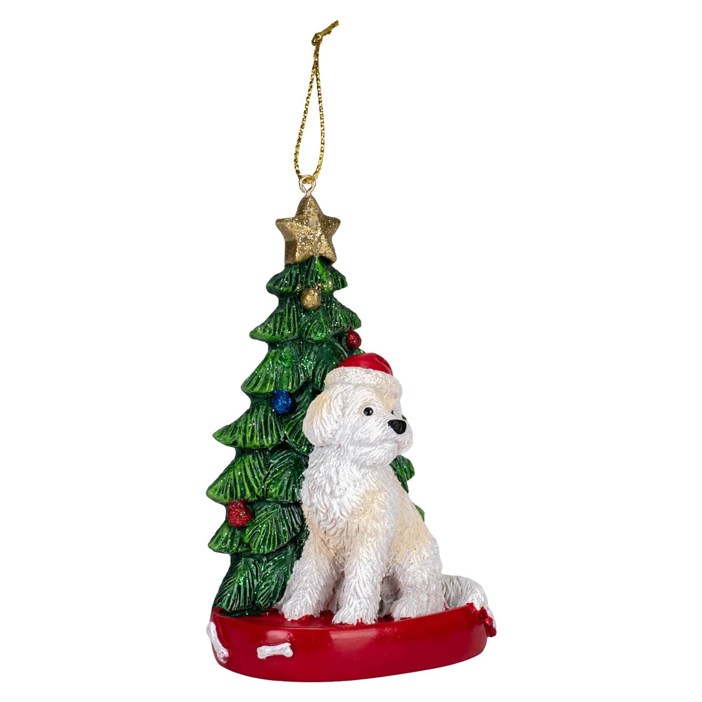Kurt Adler Goldendoodle with Christmas Tree Ornament