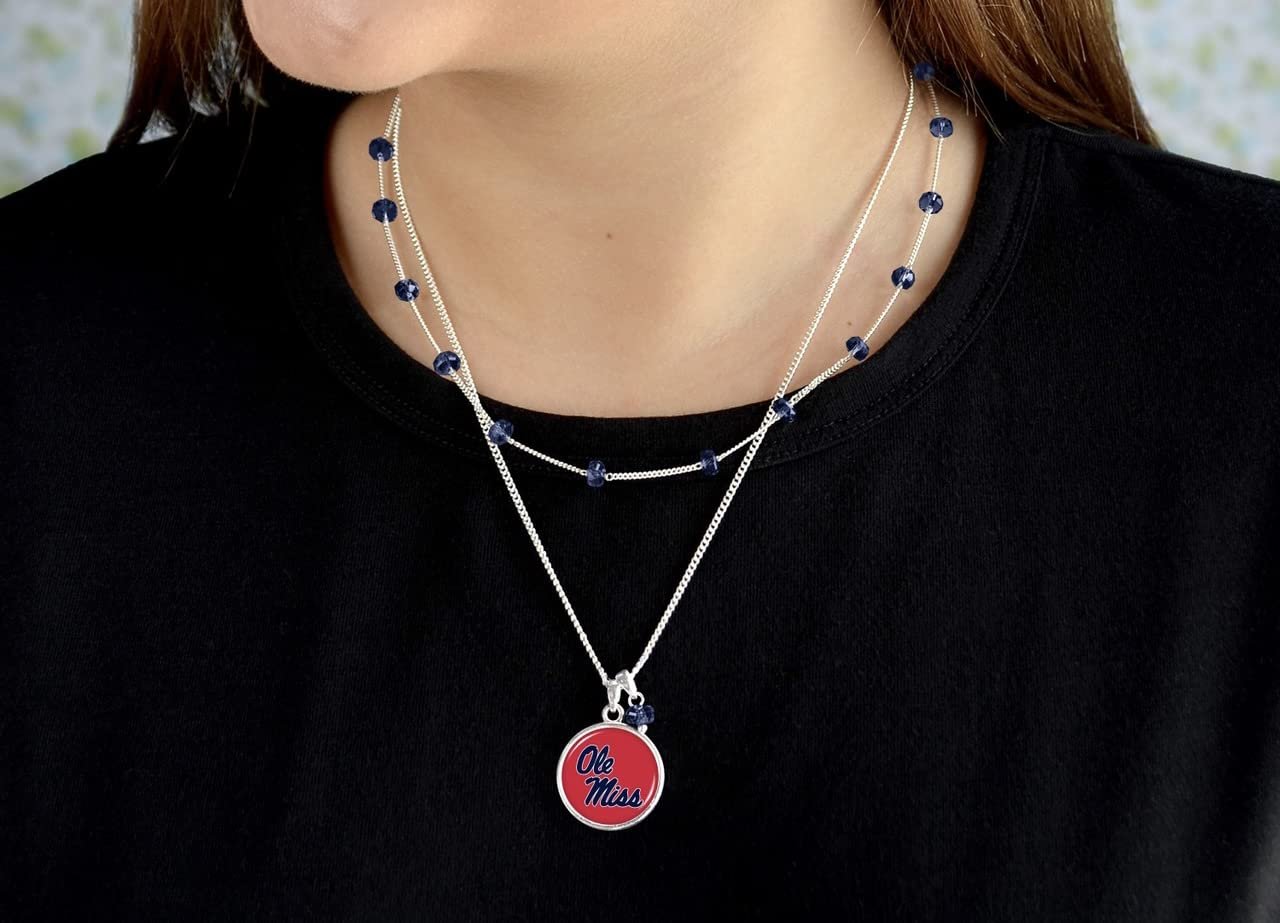 From the Heart Ole Miss Rebels Ivy Necklace Silver Chain Jewelry Gift