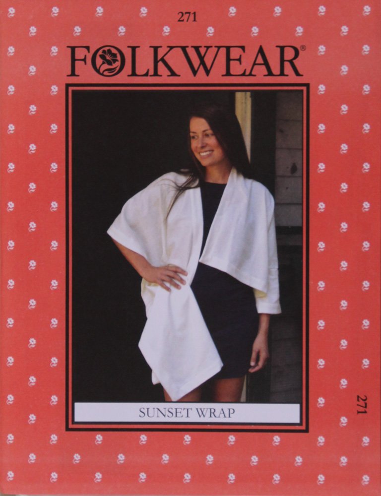 Folkwear Sunset Wrap #271 One-Arm Wrap Shawl Sewing Pattern (Pattern Only) folkwear271