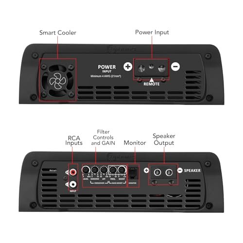 Taramps BASS 3k 1 Ohm 1 Channel Mosfet Amplifier 3000 Watts RMS, Monoblock, Subsonic Filter, Low Pass Crossover, Bass Boost, RCA, Class D, Car Audio System, Great for Subwoofers, Max Power
