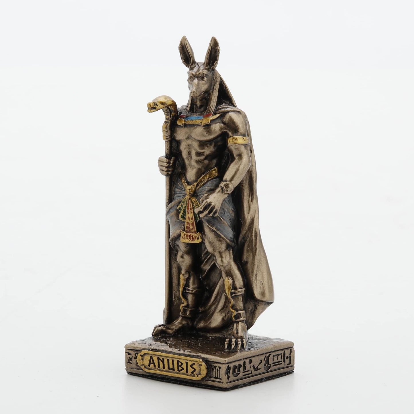 Veronese Design 3 3/8 Inch Anubis Egyptian God of The Dead Resin Miniature Hand Painted Bronze Finish Figurine