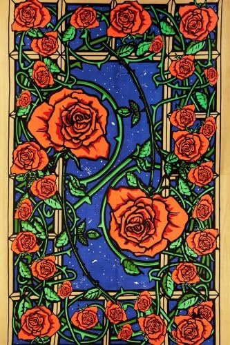 Sunshine Joy 3D Rose Window Tapestry Wall Hanging Table Cloth Magical Dorm Decor - Huge 60x90 Inches