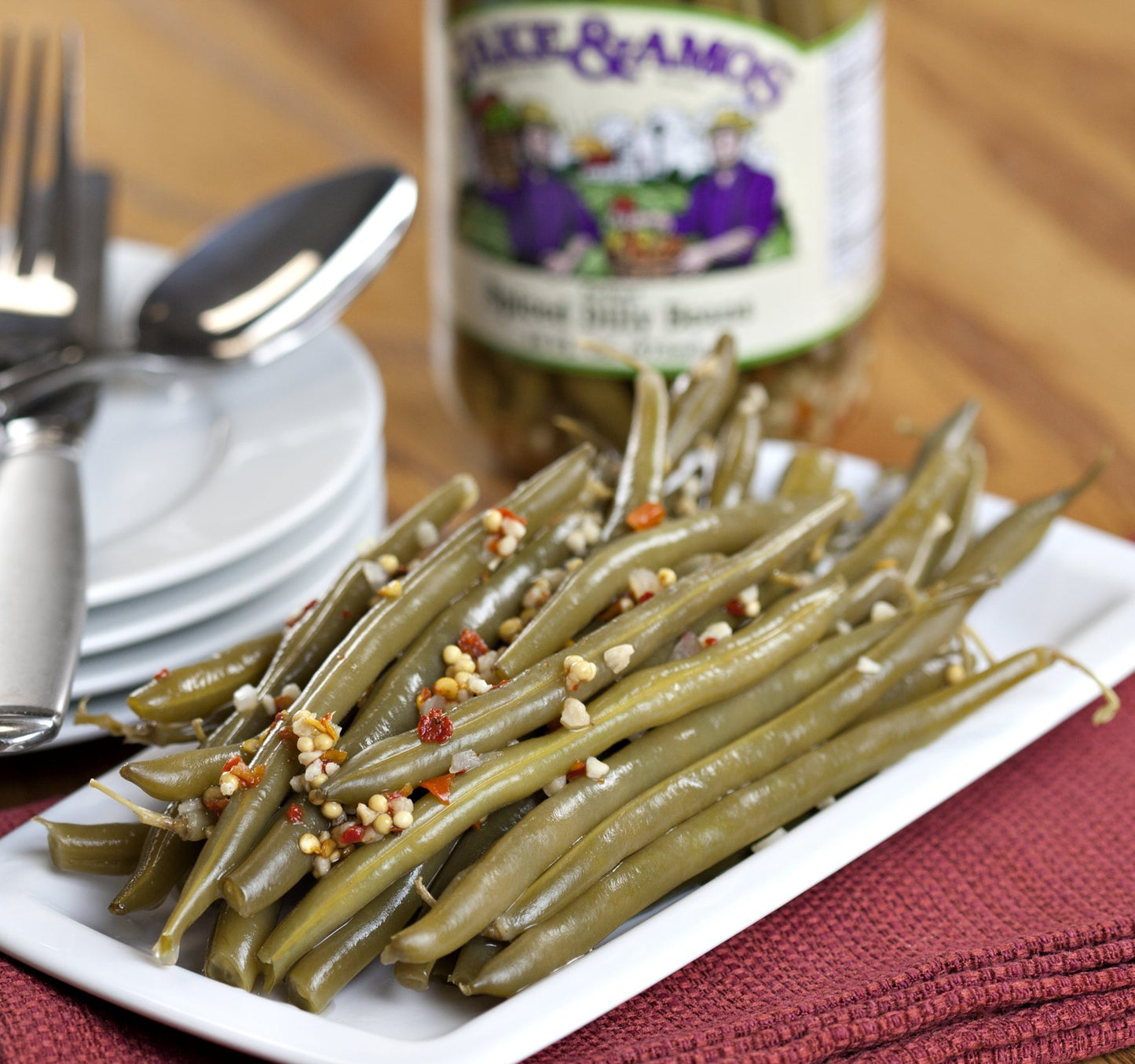 Jake & Amos Pickled Spiced Dilly Beans 32 Oz. (2 Jars)