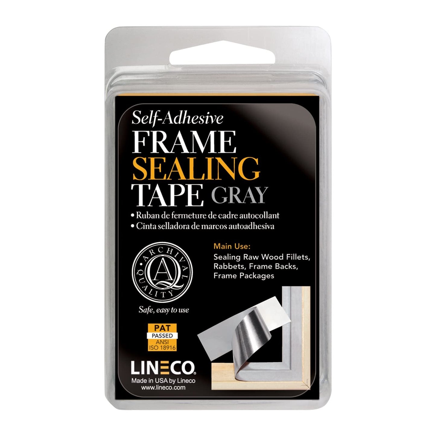 Lineco, Archival Self-Adhesive Frame Sealing Tape, Acid-Free, Non-Yellowing Tape for Sealing Frame Backing, DIY