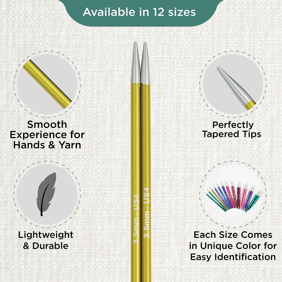 KnitPro Zing Interchangeable Circular Needles 4" (10cm)