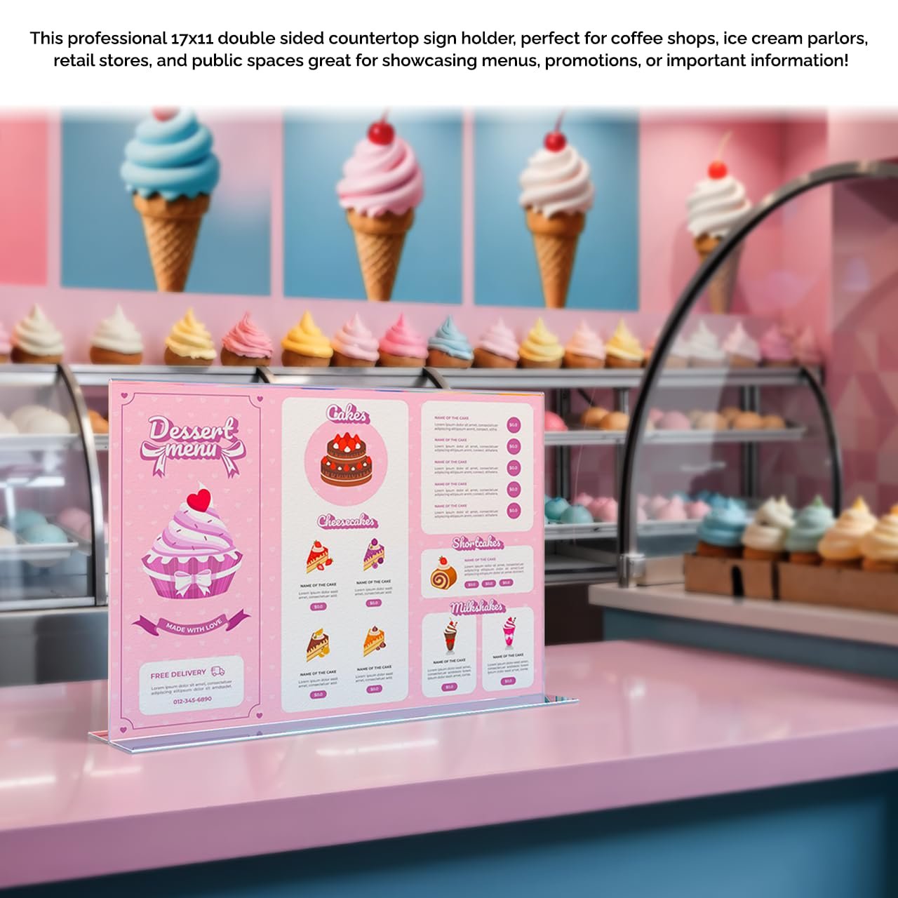 Marketing Holders Clear Acrylic Multi Panels Table Tent, Menu Cards, Table Signs, Advertisements & POP Signs