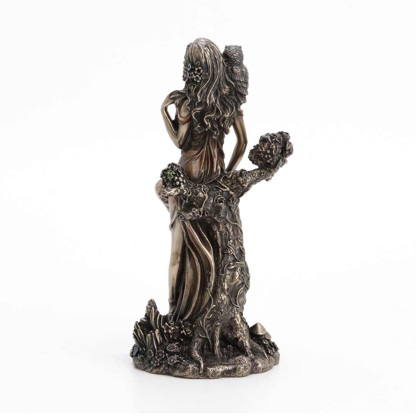 Veronese Design Blodeuwedd Celtic Goddess of Spring and Flowers Cold Cast Resin Antique Bronze Finish Statue