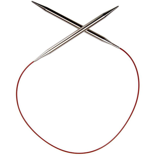 ChiaoGoo Red Lace Circular 24 inch (61cm) Stainless Steel Knitting Needle Size US 10.5 (6.5mm) 7024-10.5