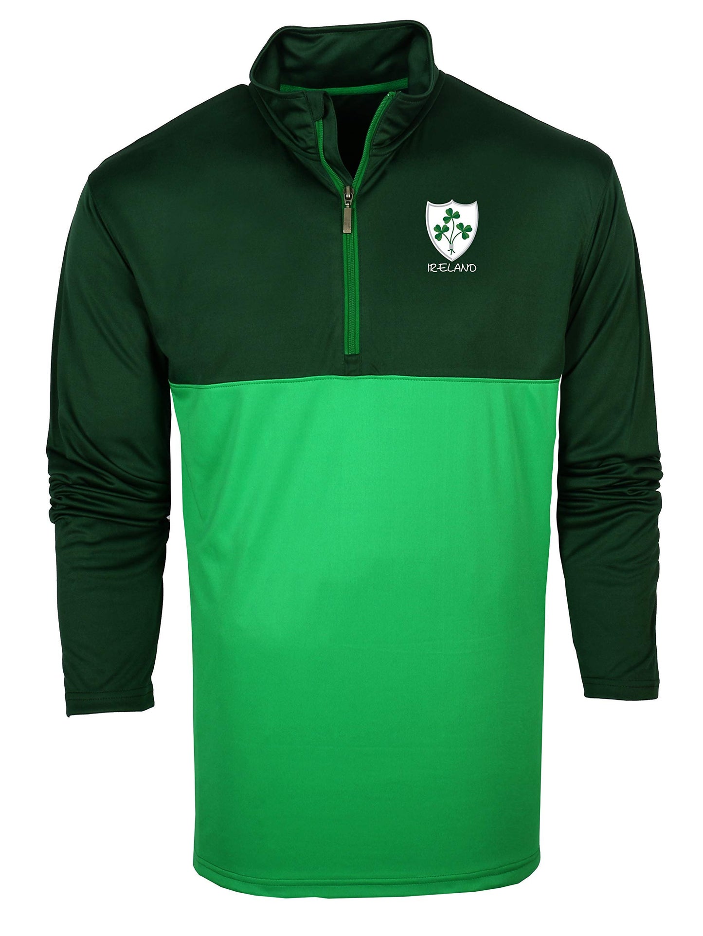 Malham Men's Rugby Shamrock 1/4 Zip Mock Neck