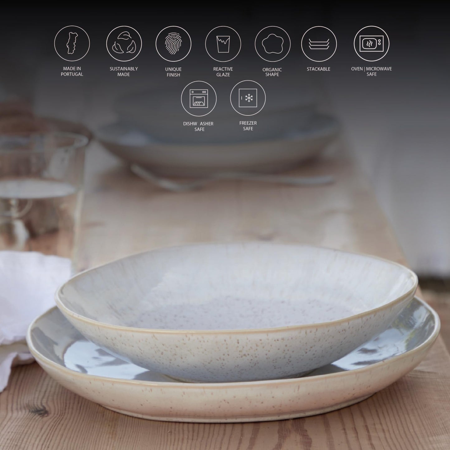 Casafina Ceramic Stoneware Serveware - Eivissa, Dori & Mallorca Collections | Microwave Safe Dinnerware | Food Safe Glazing | Restaurant Quality Serveware