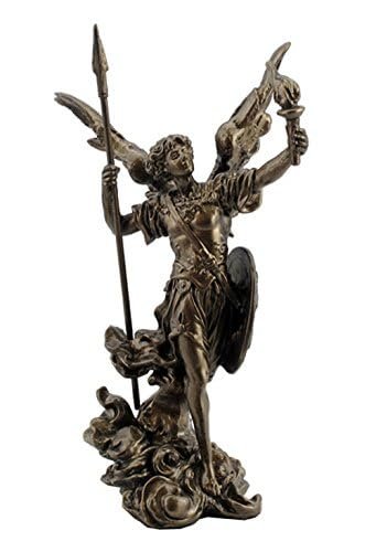 US 4.5 Inch Poly Stone Archangel Uriel Figurine Statue Home Decor