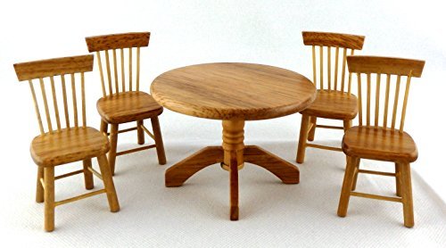 Aztec Imports, Inc. Table with 4 Chairs Oak