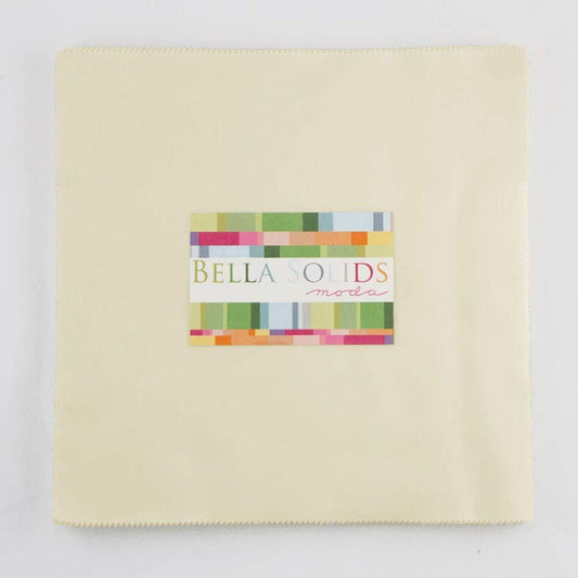 Bella Solids Snow Junior Layer Cake 20 10-inch Squares Moda Fabrics 9900JLC 11