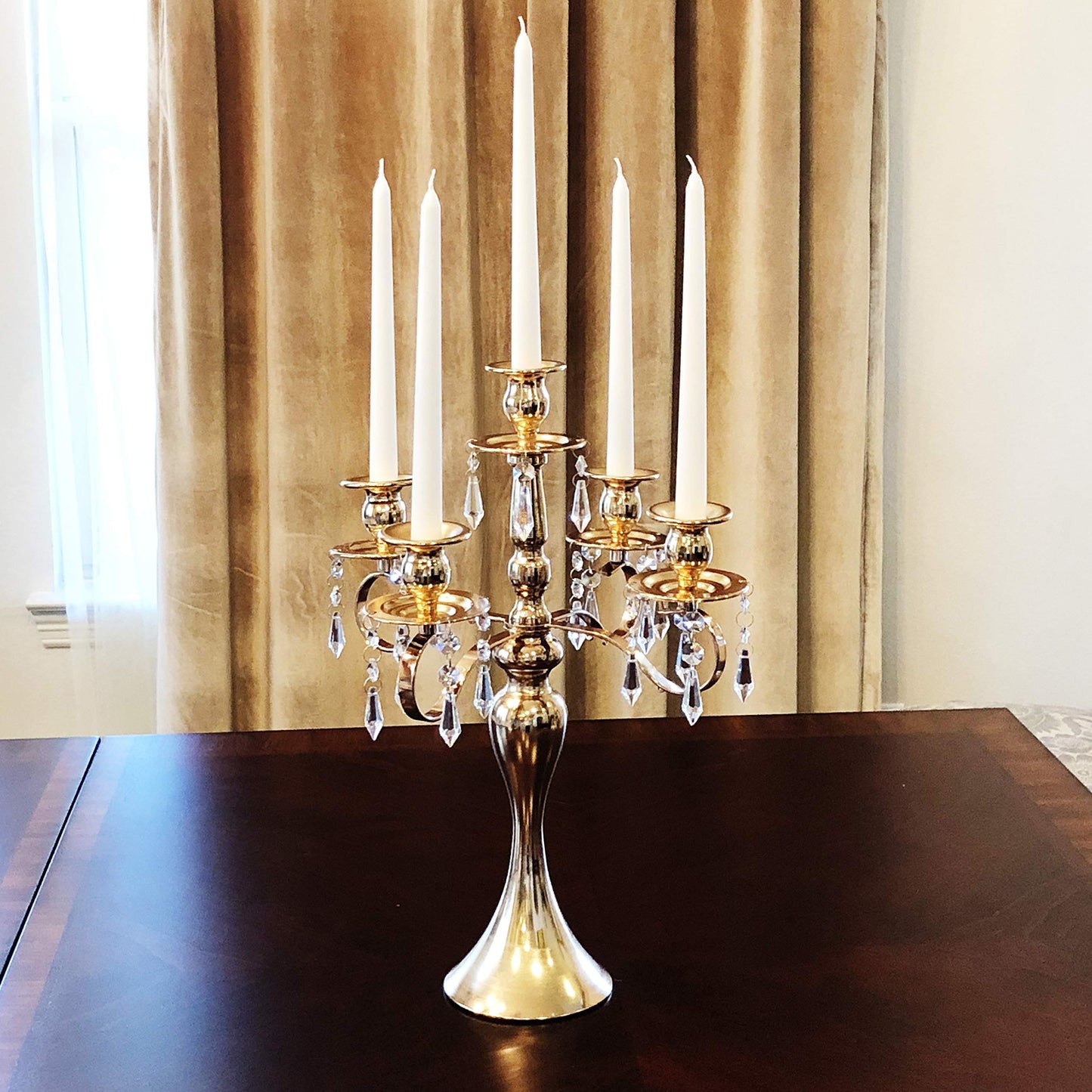 Allgala Crystal Metal Plated Tealight Votive Decorative Candle Holder