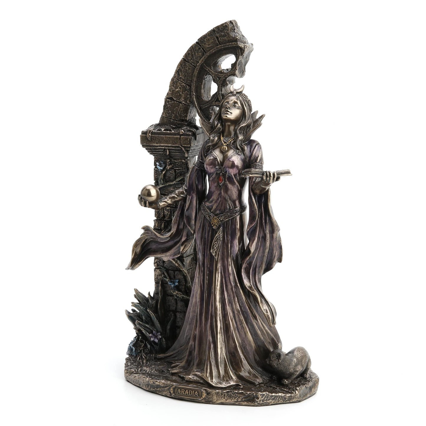Veronese Design Aradia The Wiccan Queen of Witches Cold Cast Resin Antique Bronze Finish Statue