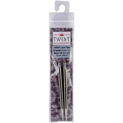 ChiaoGoo Needle Tips 4 inch (10cm) for Twist Red Lace Interchangeable Set Size US 8 (5mm) 7504-8