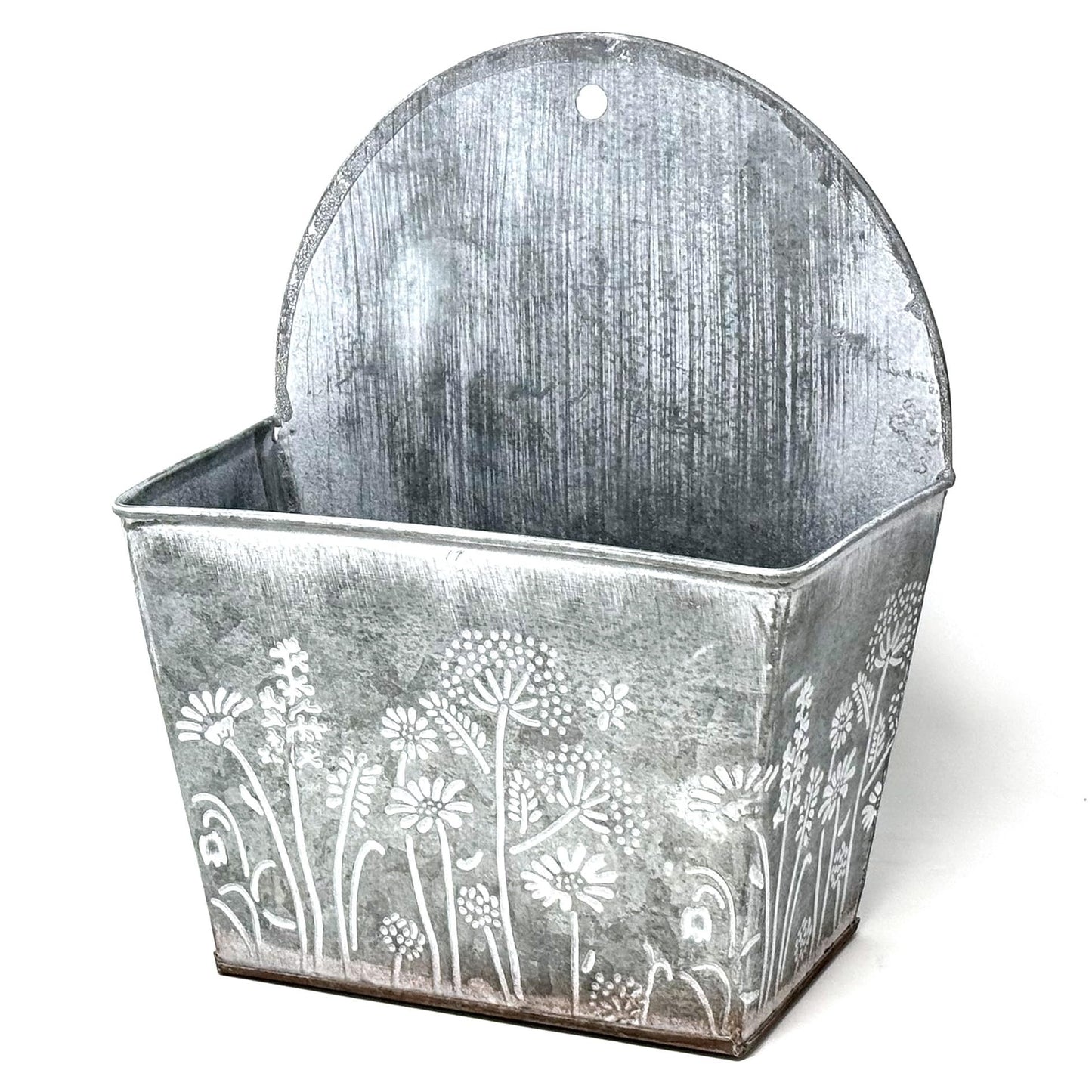 allgala Galvanized Planter Wall Mount Hanging Pot Indoor and Outdoor Decoration