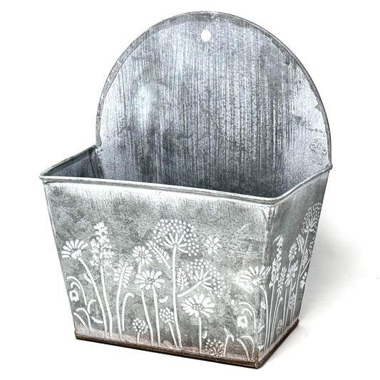 allgala Galvanized Planter Wall Mount Hanging Pot Indoor and Outdoor Decoration