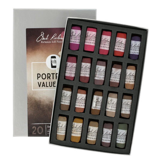 Jack Richeson 422937 Hand Rolled Soft Pastels Portrait (20 Piece Set)
