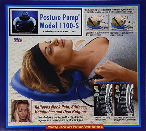 Posture Pump® Neck Exercising Cervical Spine Hydrator Pump | Relieves Neck Pain Stiffness | Neck Pain Relief Posture Control (Single Air Cell Model 1100-S)