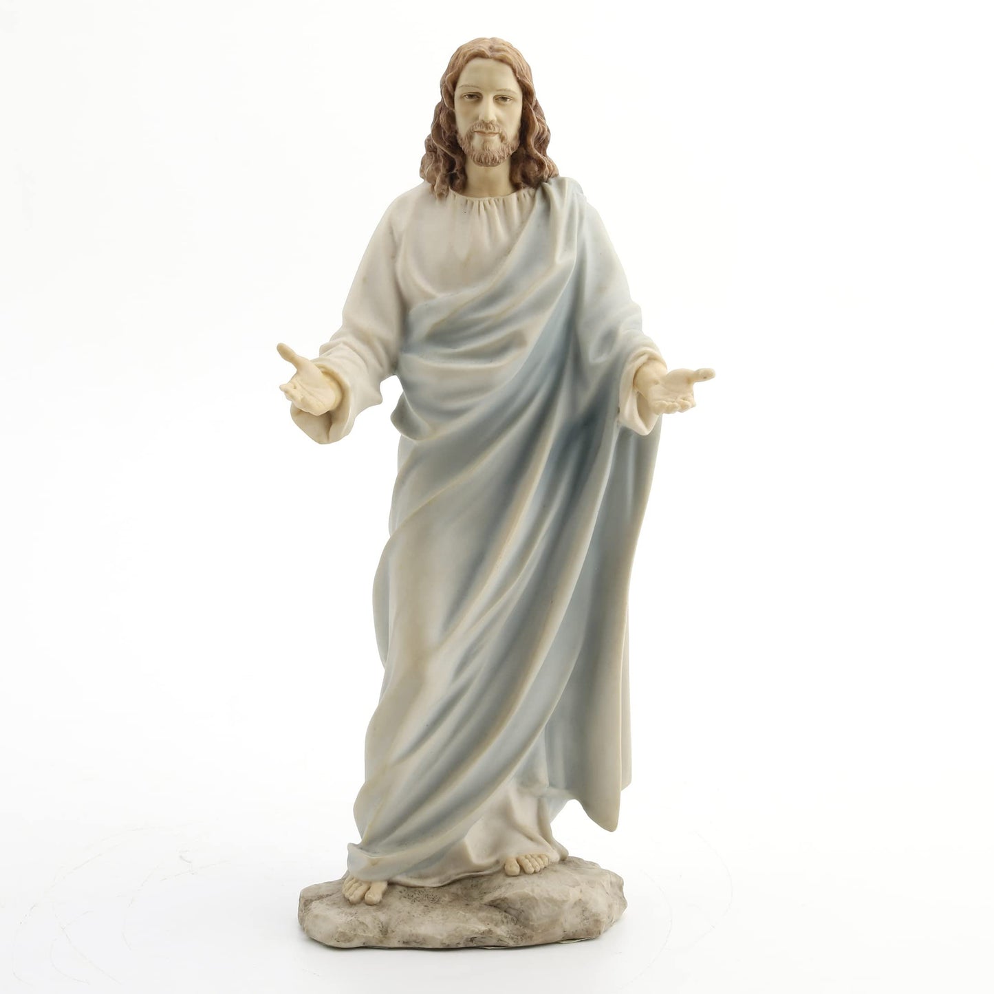 11.75 Inch Jesus with Open Arms Decorative Statue Figurine, White