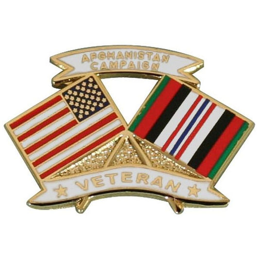Afghanistan Campaign Vet Flag Lapel Pin