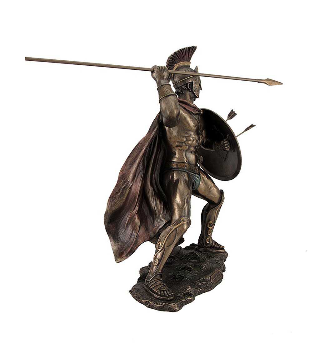 Veronese Design King Leonidas Greek Warrior of Sparta Bronze Finish Statue