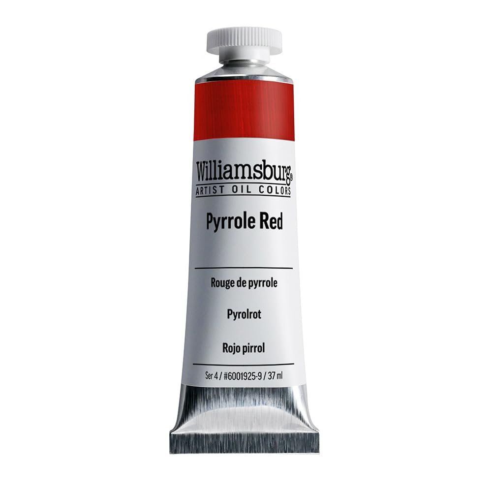 Williamsburg Artist Oil Colors by GOLDEN, Cadmium Red Vermilion, 150 ml tube, Professional Oil Paint, Opaque