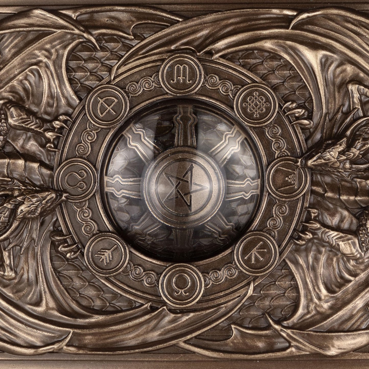Veronese Design Dragons of The Sabbats Cold Cast Resin Mystic Bronze Finish Tarrot Box