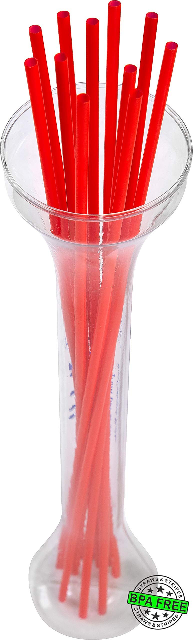Made in USA Pack of 250 Unwrapped Plastic Drinking Straws