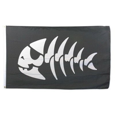 Medium Jolly Pirate Skeleton Flag - 16" X 24"